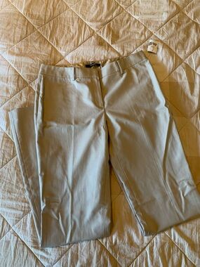 Tahari Alice Flat Front Taupe Dress Pants Size 8 NWT